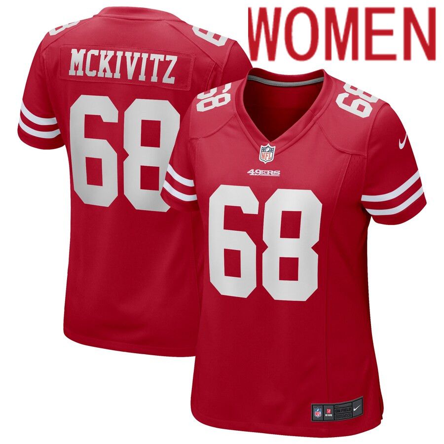 Women San Francisco 49ers #68 Colton McKivitz Nike Scarlet Game NFL Jersey